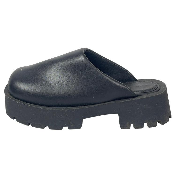 Oak + Fort Women's Black Chunky Platform Lug Sole Square Toe Clog Mules Size 8