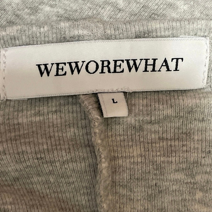 WeWoreWhat Heather Gray Sleeveless Knit Ruched A Line Mini Tank Dress Size L