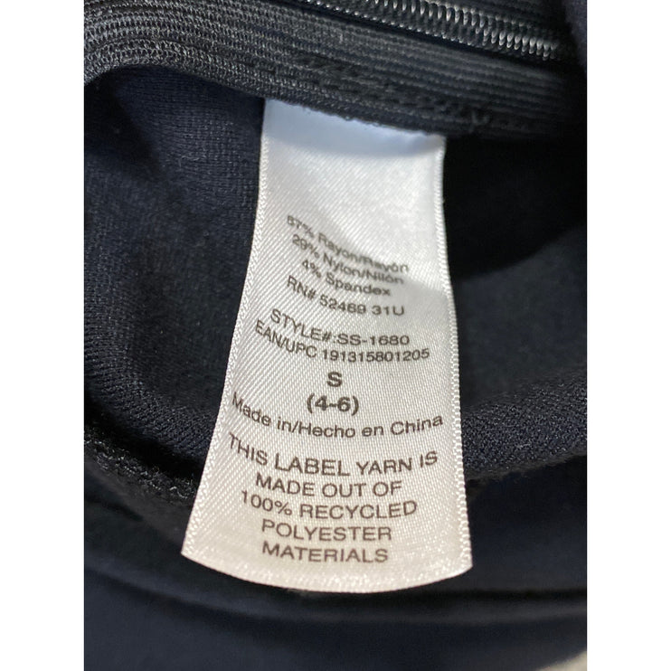 Scoop Black High Waisted Back Zip Mini Golf Athletic A-Line Wrap Skirt Size S