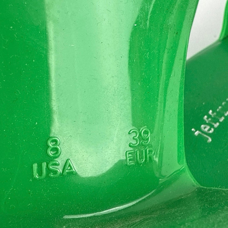 Jeffrey Campbell Bubblegum Women's Green Block Heel Slip On Platform Sandals 8