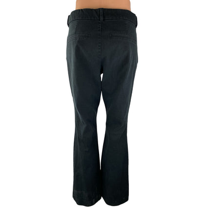 Old Navy Pixie Women's Black High Waisted Flared Bootcut Trousers Pants Size 8