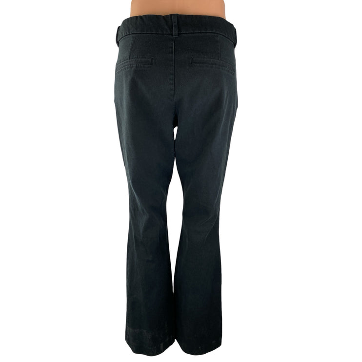 Old Navy Pixie Women's Black High Waisted Flared Bootcut Trousers Pants Size 8