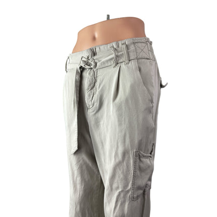 Free People Womens Gray High Rise Belted Cargo Jogger Trousers Pants Size 6