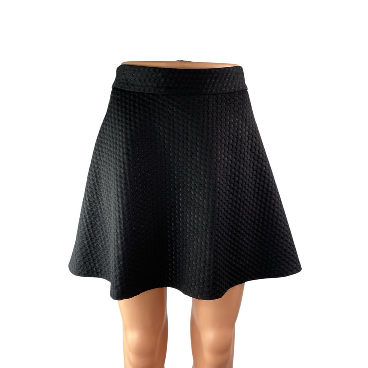 Banana Republic Women's Black Textured High Waisted A Line Mini Skirt Size 0
