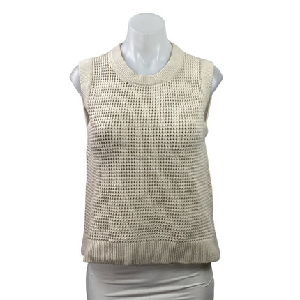 Banana Republic Women's Beige Knit Sleeveless Crew Neck Sweater Tank Top Size M