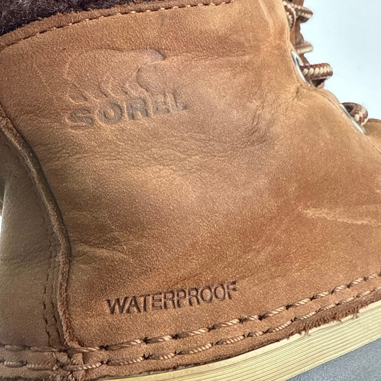 Sorel Slimpack II Women's Brown Suede Waterproof Lace Up Insulated Duck Boots 8