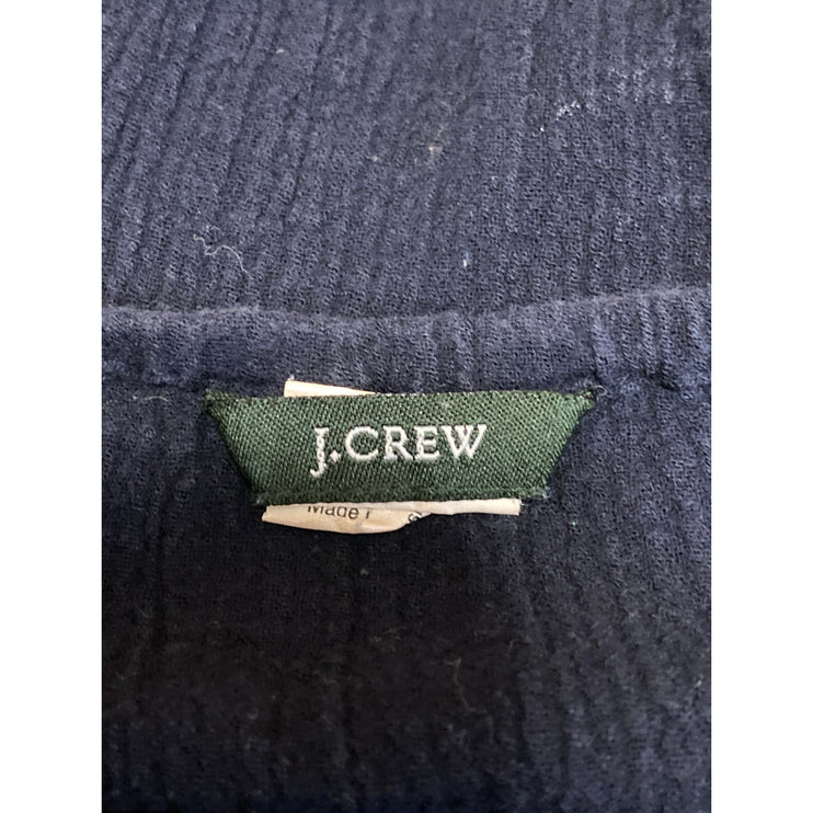 J.Crew Black Sleeveless Cami Camisole Tie Strap Drawstring Mini Tank Dress Sz S