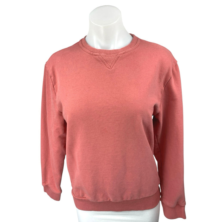 Tailored Athlete Orange Red Long Sleeve Crew Neck Sweatshirt Sweater Top Sz M