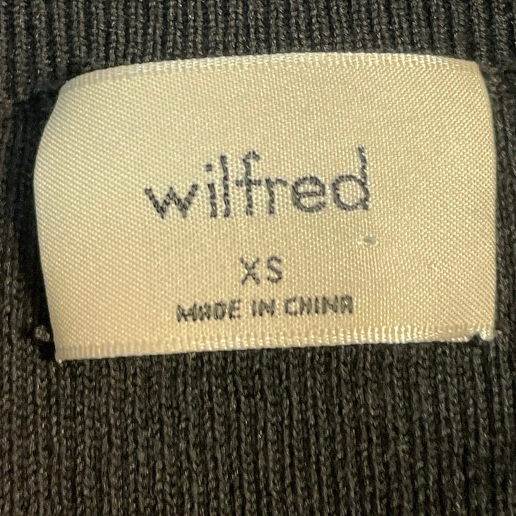 Aritzia Wilfred Notes Women's Black Rib Knit Sleeveless Sweater tank Top Size XS