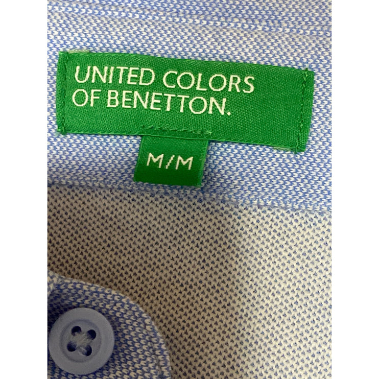 United Colors of Benetton Men's Blue Long Sleeve Button Down Shirt Top Size M