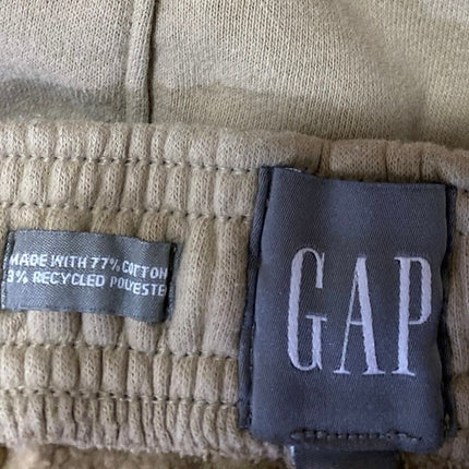 GAP Women's Beige Fleece Tapered Leg Elastic Waist Trousers Jogger Pants Size XL