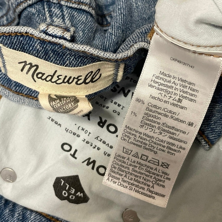 Madewell 90s Straight Women's Blue High Waisted Medium Wash Denim Jeans Size 27