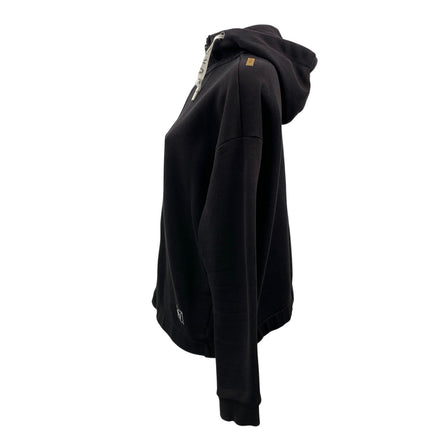 PICTURE Black Long Sleeves Full Zip Drawstring Hoodie Hooded Sweatshirt Jacket M