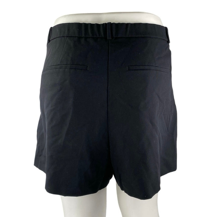 Abercrombie & Fitch Women's Black High Waisted Pleated Casual Mini Shorts Sz 36