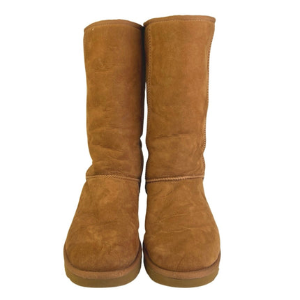 UGG Classic II Women's Brown Suede Leather Round Toe Pull On Winter Boots Size 8