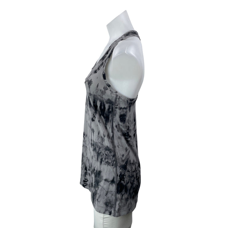 Lululemon Women's Black Tie Dye Scoop Neck Racerback Athletic Tank Top Size M