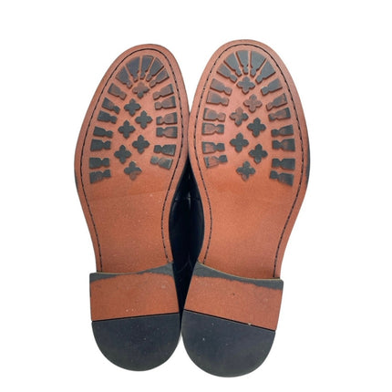 La Milano Alan Men's Black 100% Leather Lace Up Heel Combat Boots Size 10.5