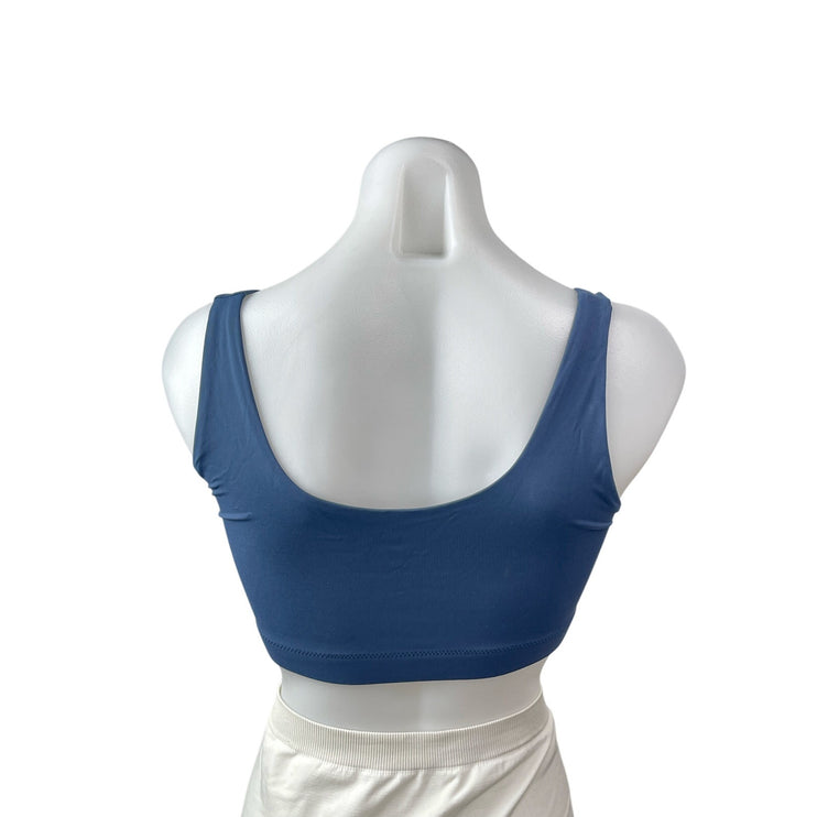 Everlane Womens Blue Sleeveless Yoga Workout Gym Athletic Sports Bra Crop Top XS