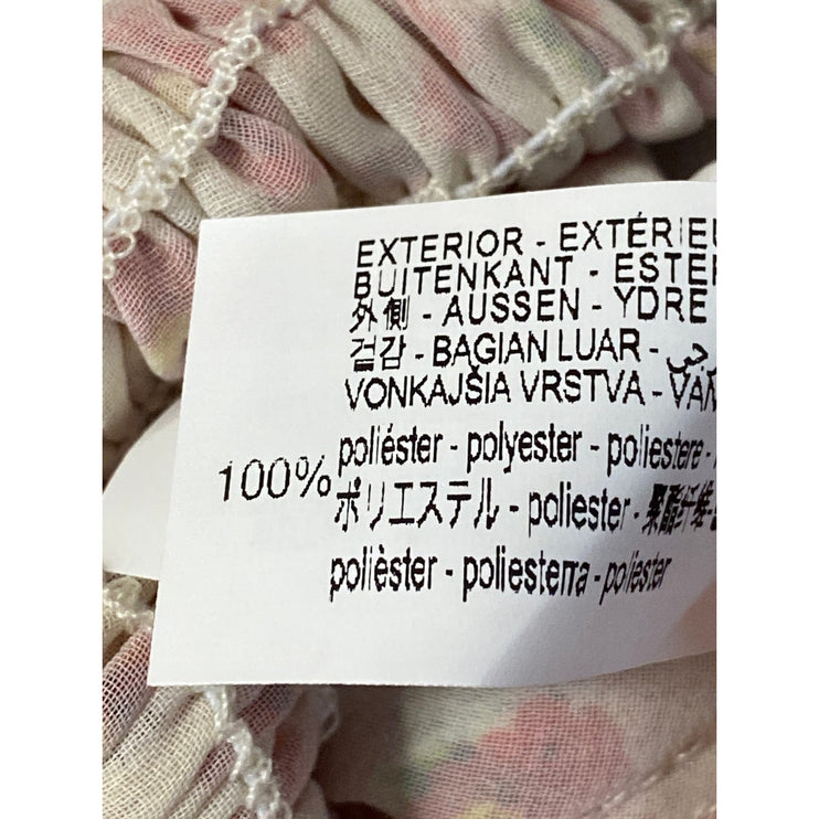 NEW Zara Red Floral Sleeveless V Neck Smocked Tiered Fit & Flare Mini Dress Sz M