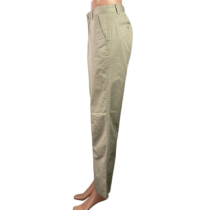 Tommy Hilfiger Women Beige Khaki High Rise Flared Bootcut Trousers Pants Size 18