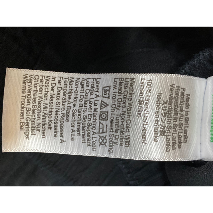 J.Crew 100% Linen Women's Black Mid Rise Wide Leg Casual Lounge Summer Shorts XS