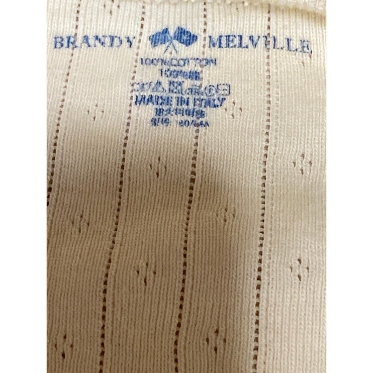 Brandy Melville Zelly Ribbed Long Sleeve Slim Button Down Cardigan Sweater Top S