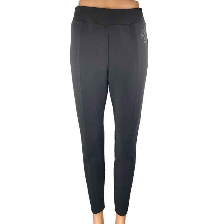 AX Armani Exchange Women's Black Logo High Rise Leggings Sweat Pants Size S