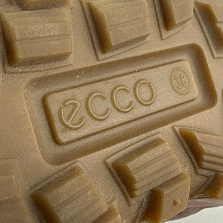 ECCO Exostrike Women's Brown Leather Round Toe Lace Up Hiking Boots Size 7-7.5