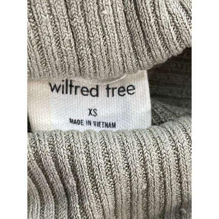 Aritzia Wilfred Free Women's Green Ribbed Long Sleeve Slim Crop Sweater Top XS