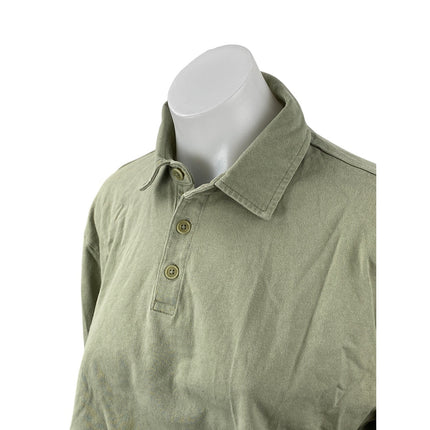 Aritzia Sunday Best Women's Green Long Sleeve Polo Cropped Shirt Top Size S