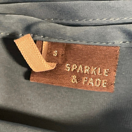 Sparkle & Fade Women's Blue Sleeveless Satin Cami Camisole Mini Slip Dress Sz S
