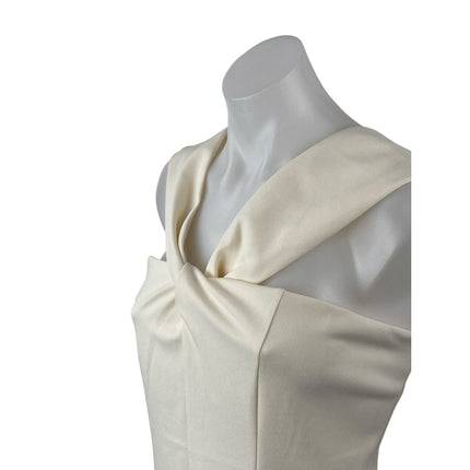 NEW Express Women's Cream Ivory Twist Front Sleeveless Tank Blouse Top Size L