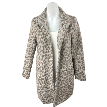 Old Navy Women's Beige Gray Leopard Soft-Brushed Cardigan Coat Jacket Size XS