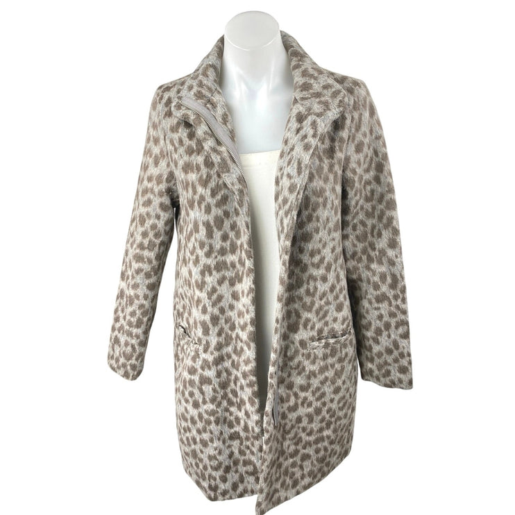 Old Navy Women's Beige Gray Leopard Soft-Brushed Cardigan Coat Jacket Size XS