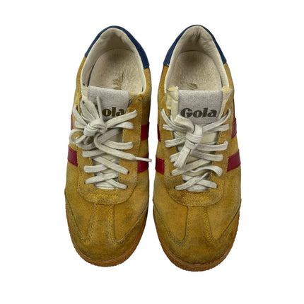 Gola Elan Women's Yellow Suede Lace Up Low Top Round Toe Sneakers Shoes Size 6