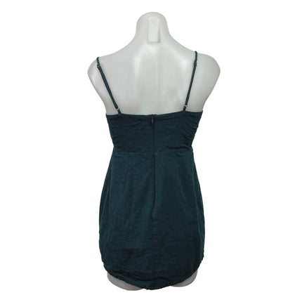 Honey Belle Sleeveless Button Up Mini Cami Tank Flare A-Line Romper Sun Dress S