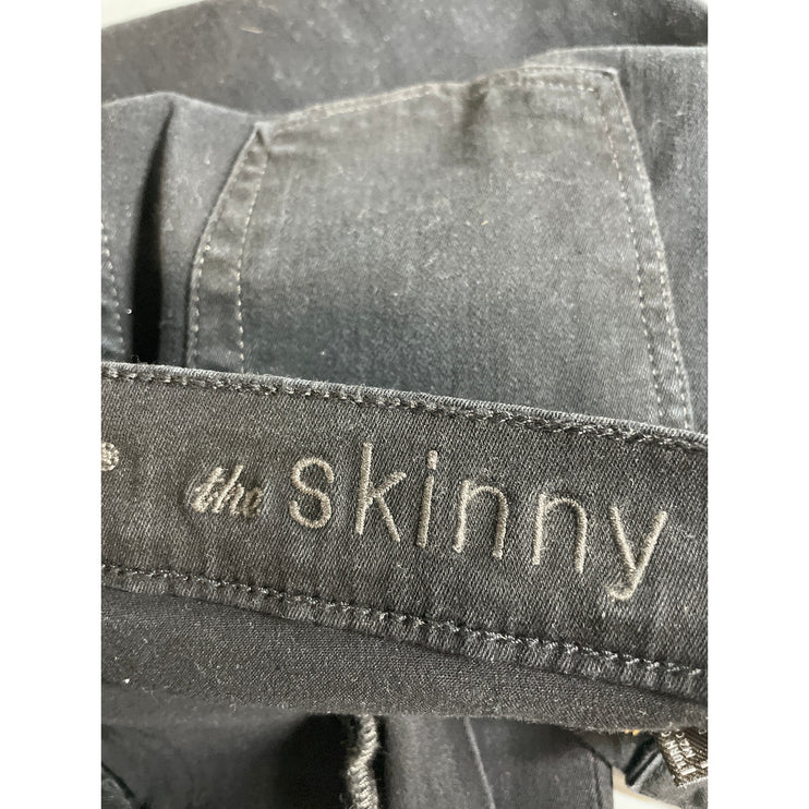 NEW 7 For All Mankind Women's Black Low Rise Slim Skinny Denim Jeans Size 24