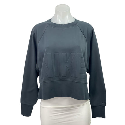 Nike Dri Fit Versa Black Crew Neck Long Sleeve Pullover Sweater Sweatshirt Top S