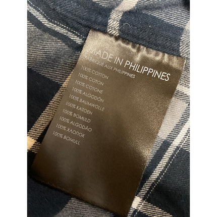 Club Monaco Men's Blue Slim Fit Long Sleeve Plaid Button Down Shirt Top Size S