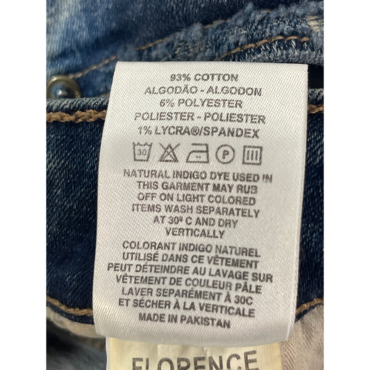 DL1961 Florence Ankle Mid Rise Intasculpt Skinny Blue Womens Denim Jeans Size 27