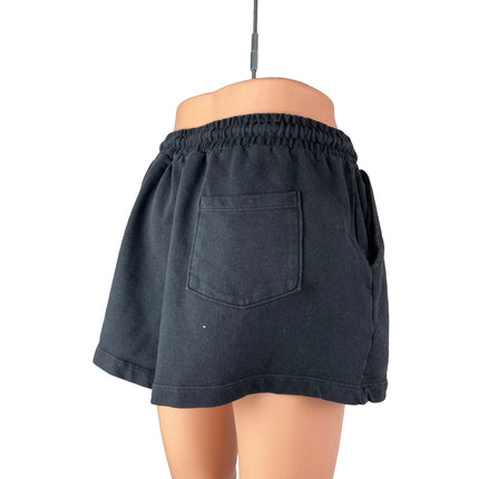 Zara Women's Black Drawstring High Rise Lounge Athletic Sweat Shorts Size L