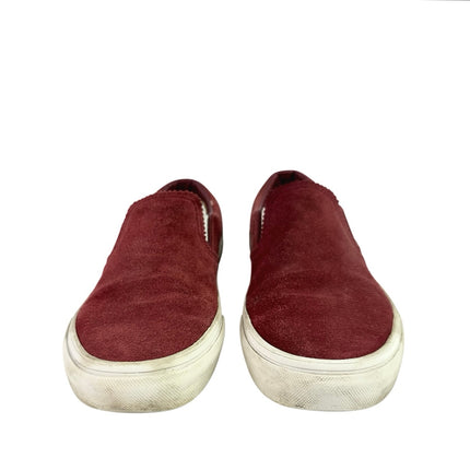Vans OG Maroon Suede Low Top Classic Slip-On Sneakers Shoes Mens 5.5 Womens 7