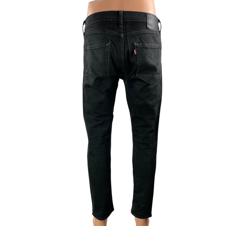 Levi's Men's Black Mid Rise Y2k Casual Ankle Tapered Leg Denim Jeans Size M