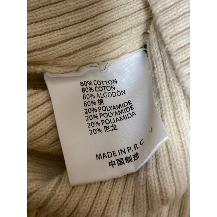 Brandy Melville Cream Ribbed Mock Neck Long Sleeve Cardigan Sweater Jacket Sz S