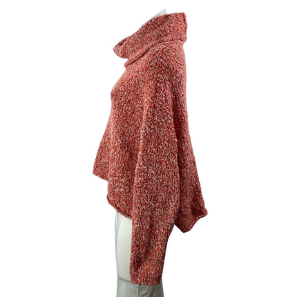 Free People BFF Women's Coral Cowl Neck Oversized Loose Sweater Top Size XS