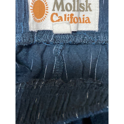 Mollusk Shell Midnight Ikat Women's Wide Leg Yoga Athletic Activewear Shorts XS