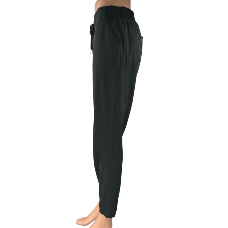 Avia Black Parachute Sweat Drawstring Straight Tapered Windbreaker Pants Size S