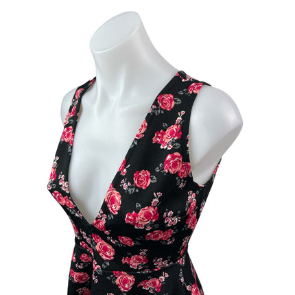 Forever 21 Women's Floral Sleeveless Open Back Mini Skater Flare A-Line Dress M