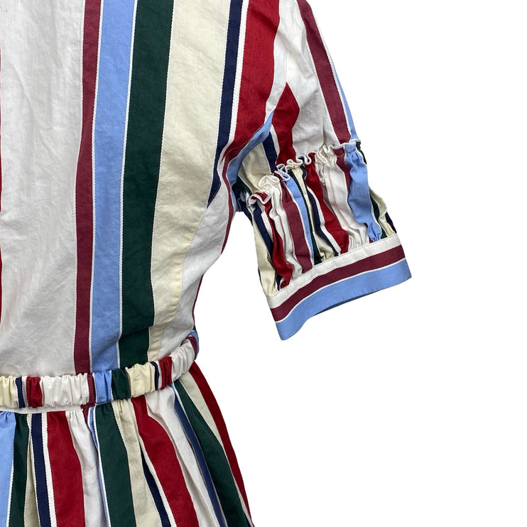 MSRP $1,290 La DoubleJ Libertine Striped Jacquard Midi A-Line Shirt Dress Sz XS