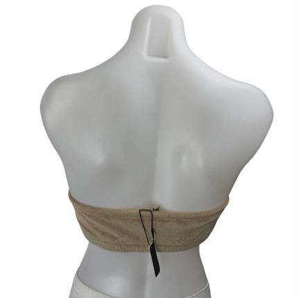 NEW Skims Fits Everybody Brown Sleeveless Strapless Bandeau Tube Crop Tank Top S